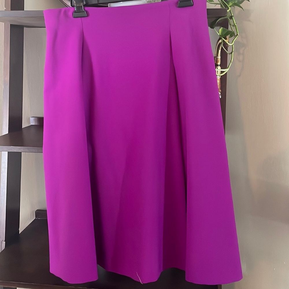 Fuschia A-Lined Midi Skirt szL